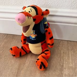 2002 London Disney Winnie‎ The Pooh Tigger With Backbag 9" Plush Toy NWT RARE